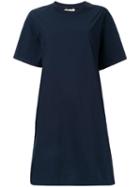 Muveil Plain T-shirt Dress, Women's, Size: 38, Blue, Cotton/polyester