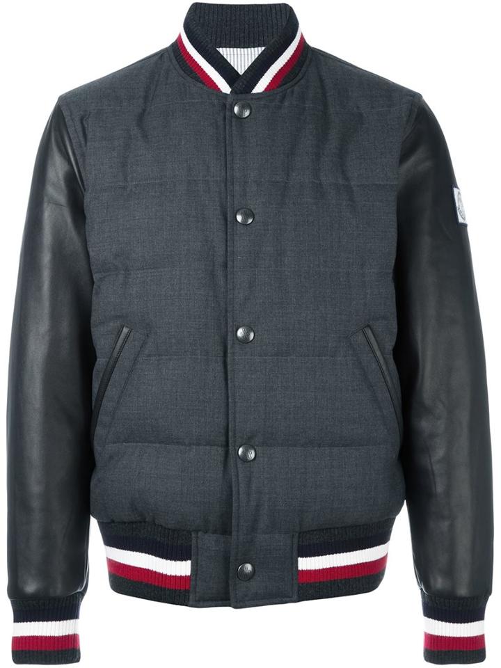 Moncler Gamme Bleu Striped Detail Bomber
