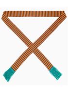 Haider Ackermann Striped Scarf, Women's, Yellow/orange, Silk