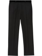 Burberry Velvet Trim Tailored Trousers - Black