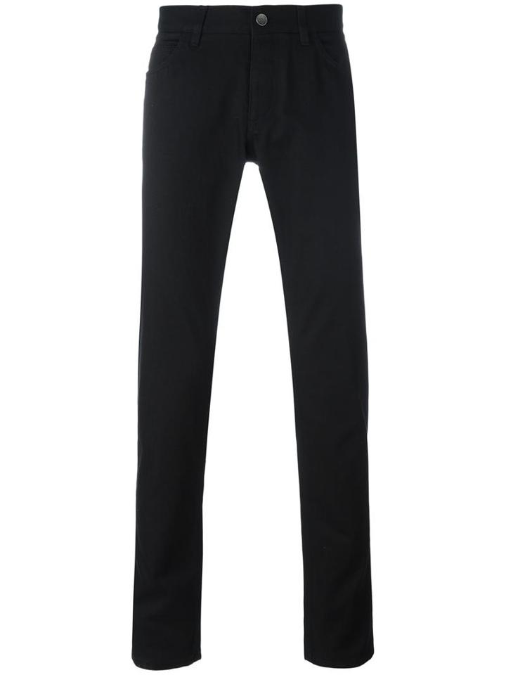 Dolce & Gabbana Car & Palm Patch Jeans, Men's, Size: 50, Black, Cotton/lyocell