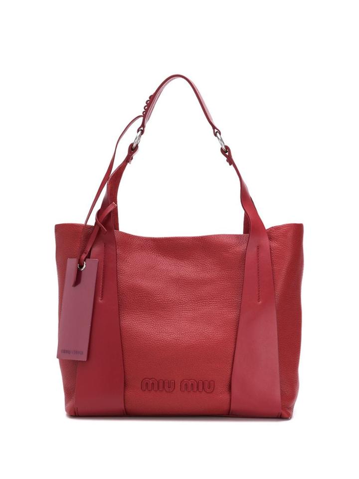 Miu Miu Gm Tote Bag - Red