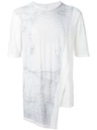 Forme D'expression Asymmetric Hem T-shirt, Men's, Size: Large, White, Linen/flax