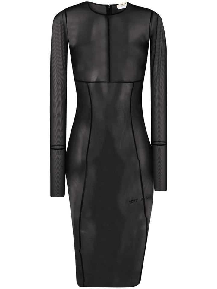 1017 Alyx 9sm Sheer Layered Dress - Black