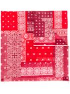 Satisfy Print Bandana Scarf - Red
