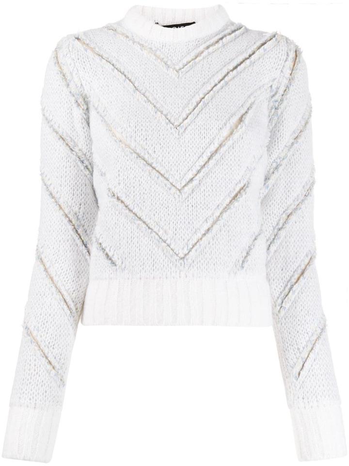 Y/project Panelled Knit Jumper - White