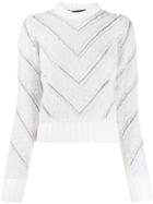 Y/project Panelled Knit Jumper - White