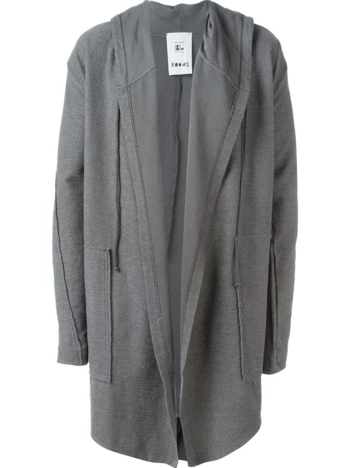 Lost & Found Rooms Melange Hooded Cardigan, Men's, Size: Xl, Grey, Cotton/polyester