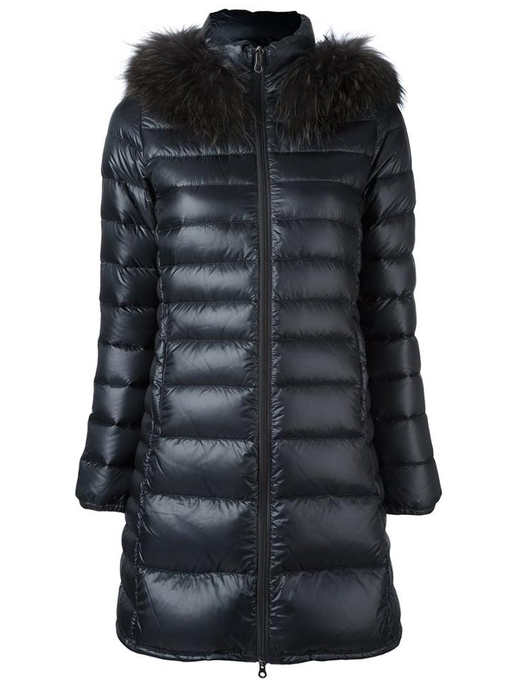 Duvetica Long Down Jacket, Women's, Size: 42, Grey, Polyamide/feather Down/feather
