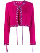 Just Cavalli Woven Hem Fitted Jacket - Pink