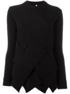 Miahatami Oversized Woven Detail Jumper, Women's, Size: 44, Black, Cashmere/mohair