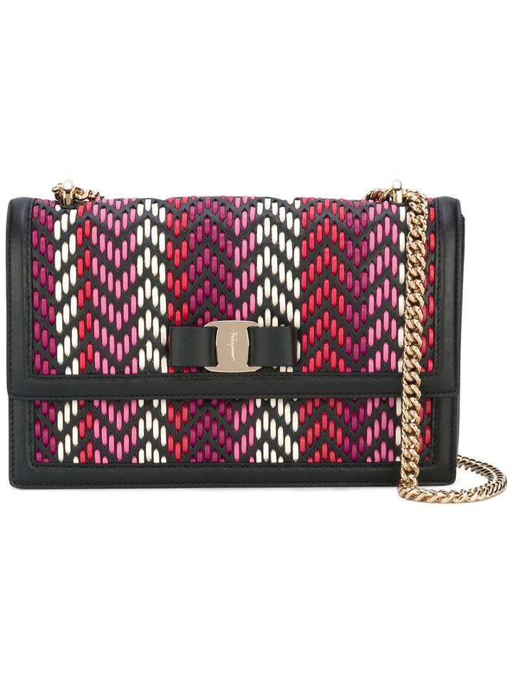 Salvatore Ferragamo - Woven Vara Shoulder Bag - Women - Leather - One Size, Women's, Black, Leather