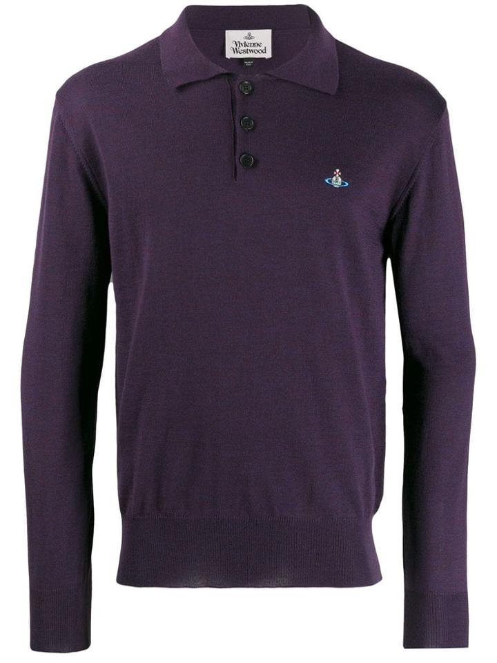 Vivienne Westwood Knitted Polo Shirt - Purple