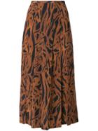 Rixo London Tiger Print Skirt - Brown