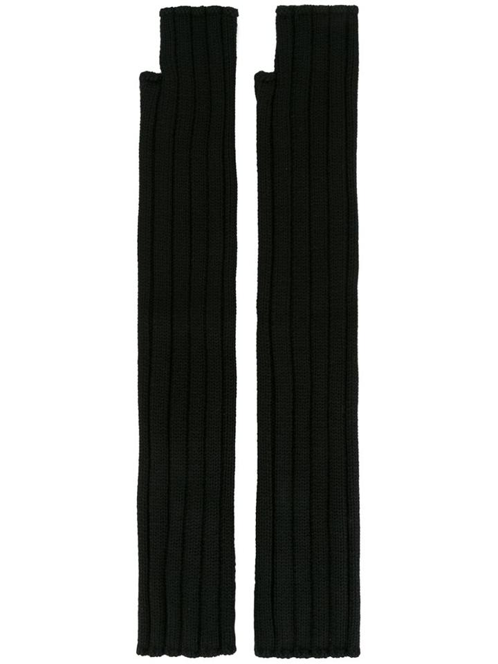 Mm6 Maison Margiela Fingerless Gloves, Women's, Size: Medium, Black, Acrylic/wool