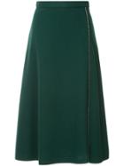 Le Ciel Bleu Ball Chain Trim Skirt - Green