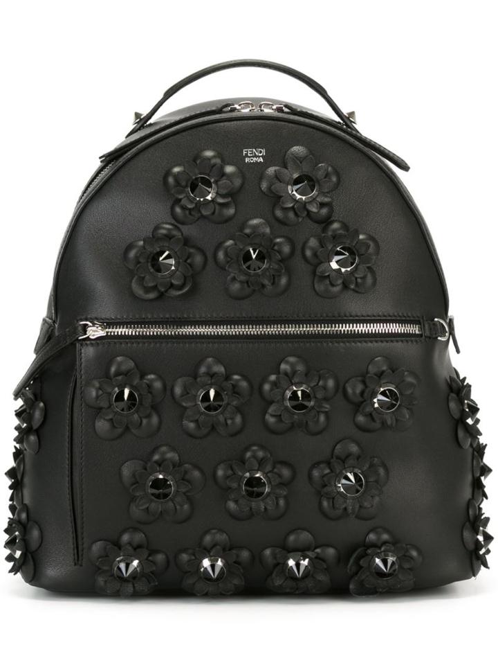 Fendi Flower Appliqué Backpack