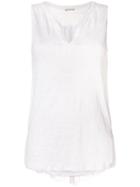 Hemisphere V-neck Sleeveless T-shirt - White