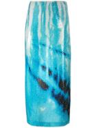 Loewe Sequin Embellished Mid-length Skirt - Blue
