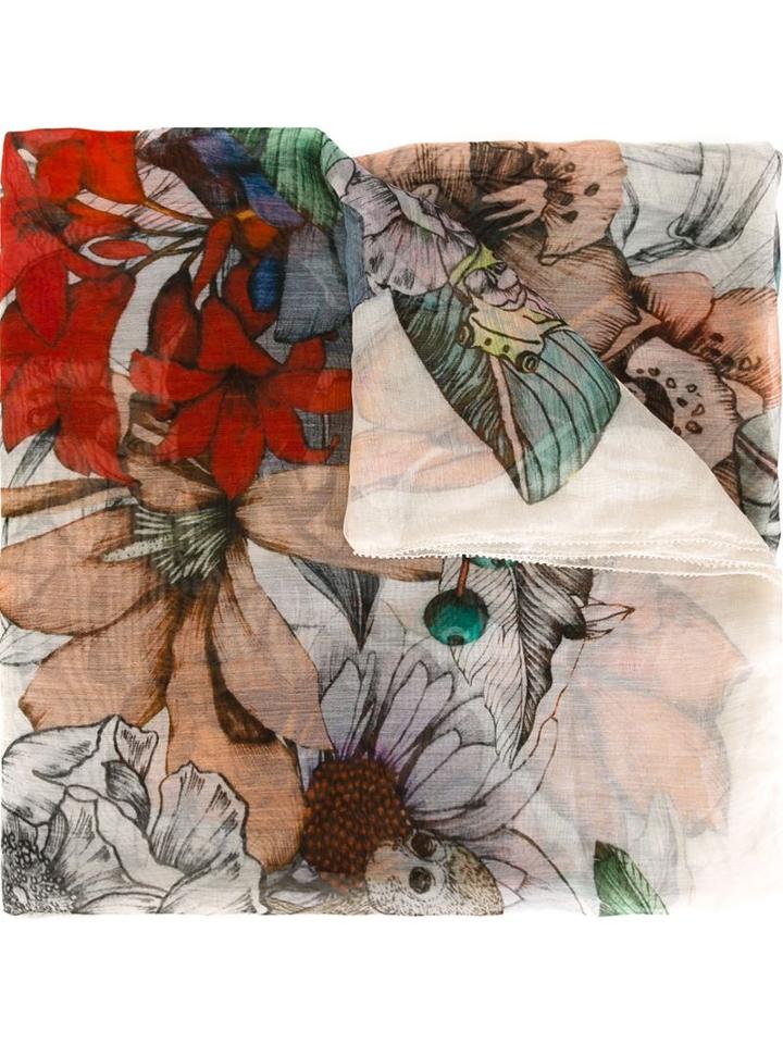 Faliero Sarti 'sidney' Scarf, Women's, Nude/neutrals, Silk/modal