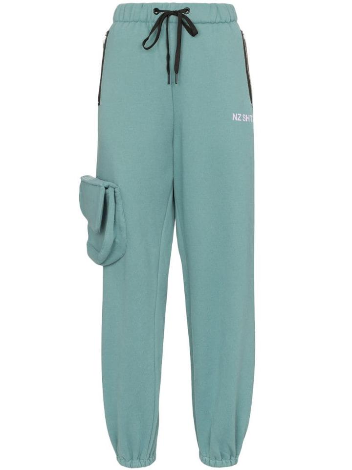 Natasha Zinko High-waisted Track Trousers - Green