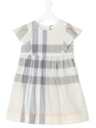 Burberry Kids Checkered Dress, Toddler Girl's, Size: 5 Yrs, Nude/neutrals