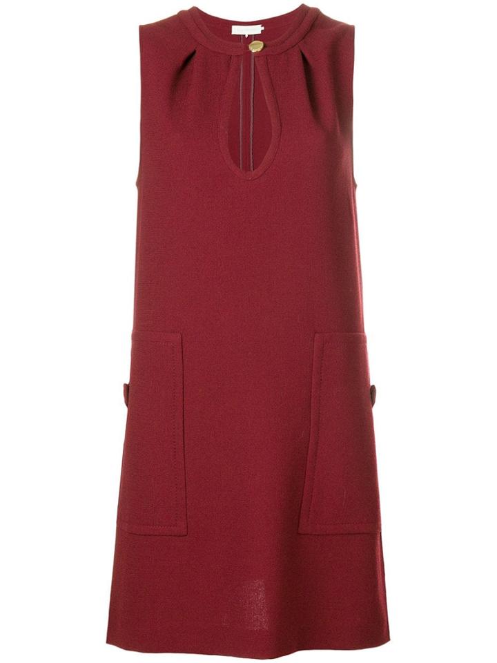 L'autre Chose Keyhole Detail Dress - Red