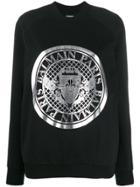 Balmain Logo Emblem Sweatshirt - Black