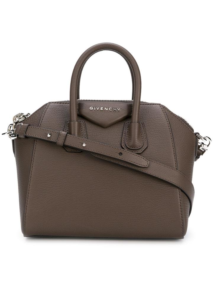 Givenchy Logo Plaque Tote Bag - Grey
