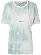 Saint Laurent Rive Gauche Tie Dye Effect T-shirt - Blue