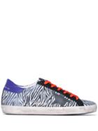 Golden Goose Multicoloured Superstar Zebra Suede Leather Sneakers -