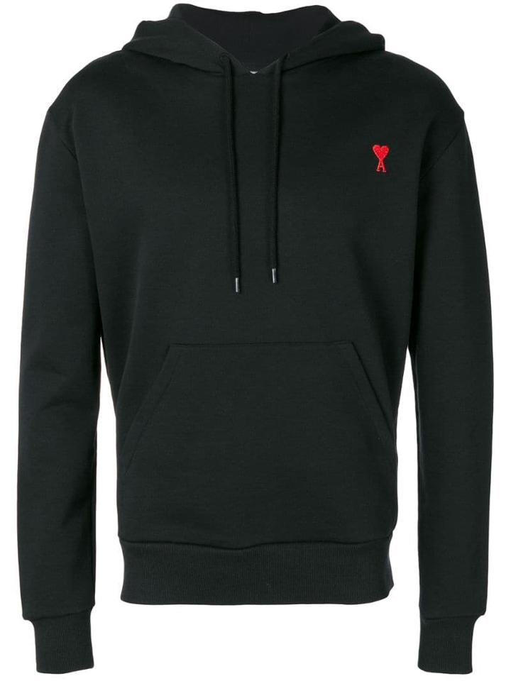 Ami Paris Ami De Coeur Hoodie - Black