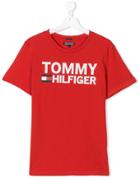 Tommy Hilfiger Junior Teen Logo Printed T-shirt - Red
