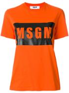 Msgm Branded T-shirt - Yellow & Orange