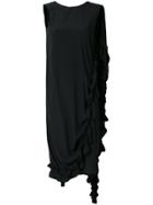 Marni Ruffled Asymmetric Dress - Black