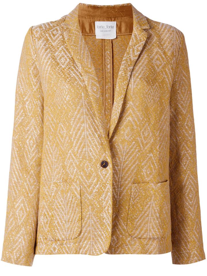 Forte Forte - My Jacket - Women - Linen/flax/cotton/cupro/viscose - Ii, Yellow/orange, Linen/flax/cotton/cupro/viscose