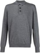 Brunello Cucinelli Fine Knit Polo Shirt, Men's, Size: 54, Grey, Cashmere/wool