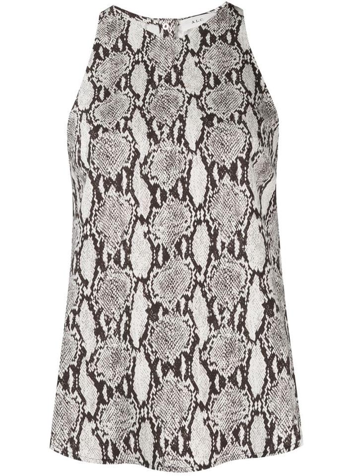 A.l.c. Anise Crepe Snakeskin Top - Neutrals