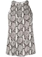 A.l.c. Anise Crepe Snakeskin Top - Neutrals