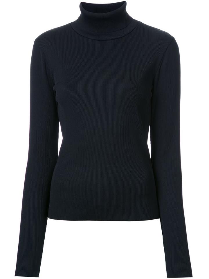 G.v.g.v. Ribbed Turtleneck Blouse, Women's, Size: Xs, Black, Polyester