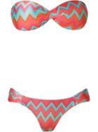 Sub Printed Bandeau Bikini Set, Women's, Size: P, Yellow/orange, Polyamide/spandex/elastane