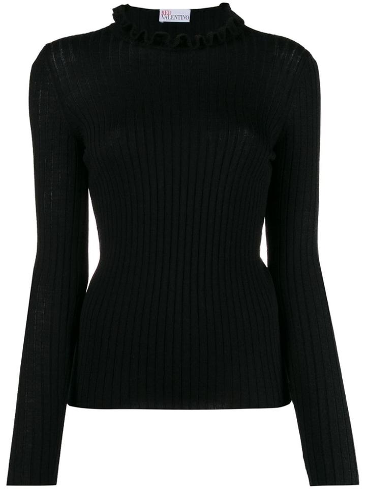 Red Valentino Red(v) High Neck Sweater - Black