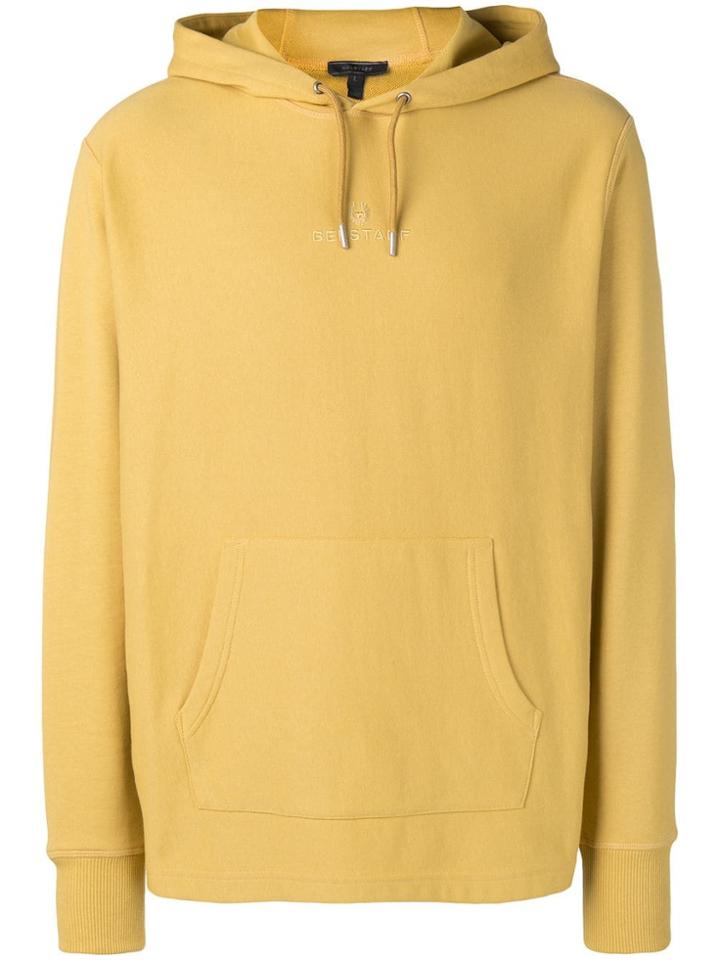 Belstaff Logo Embroidered Hoodie - Yellow