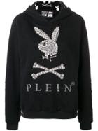 Philipp Plein X Playboy Crystal Logo Hoodie - Black