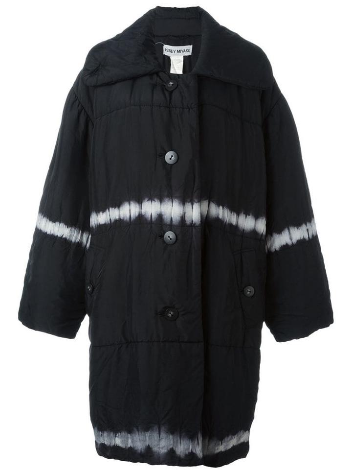 Issey Miyake Pre-owned Tie-dye Padded Oversized Coat - Black