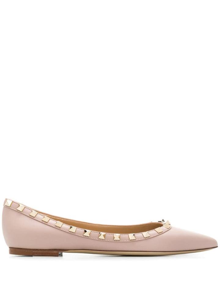 Valentino Valentino Garavani Rockstud Flat Ballerinas - Pink