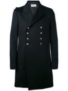 Saint Laurent - Military Coat - Men - Cotton/cupro/virgin Wool - 50, Black, Cotton/cupro/virgin Wool
