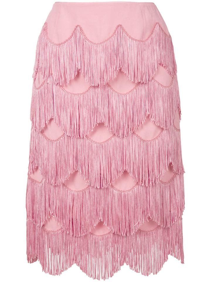 Marc Jacobs Fringed Skirt - Pink & Purple