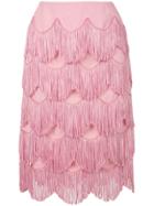 Marc Jacobs Fringed Skirt - Pink & Purple