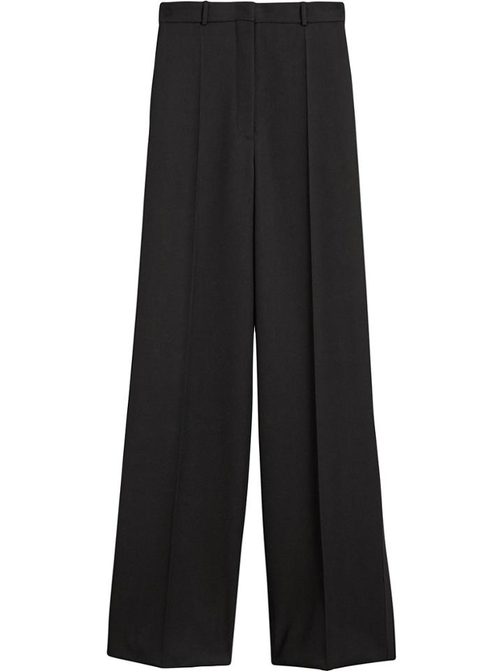 Burberry High-waisted Wool Trousers - Black